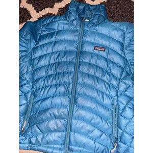 PATAGONIA Women's Light Weight Teal Blue Puffer Jacket L RN #51884